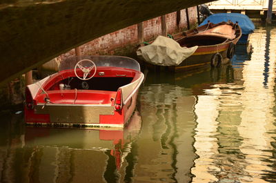 Boats in sea