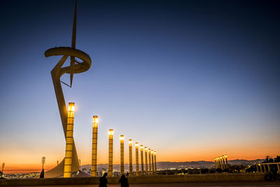 Olympic park in montjuic in barcelona spain