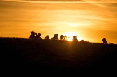 Scenic view of landscape at sunset