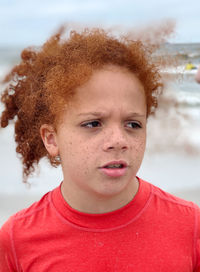 Close-up portrait of boy