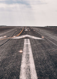 High angle view of airport runway