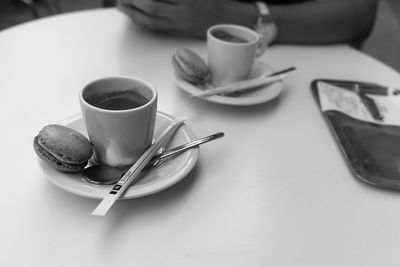 Coffee cup on table