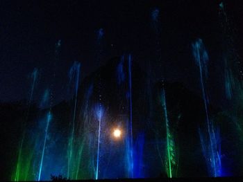 View of illuminated lights at night