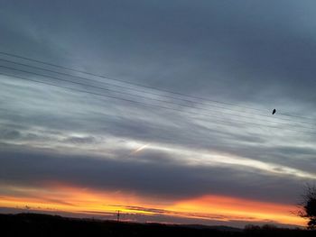 Silhouette of landscape at sunset