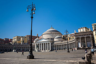 Basilica of san francesco di paola located at the west side of the piazza del plebiscito