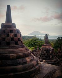 Ruins of temple against sky