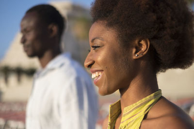 Smiling young couple