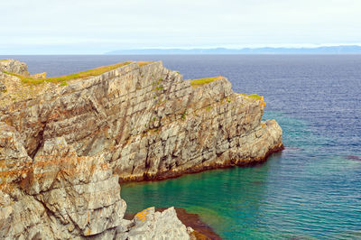 Cliffs near juggler's cove in newfoundland, canada