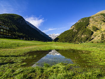 View of the valley of cogne in the gran paradiso national park