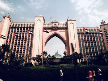 Low angle view of buildings against sky