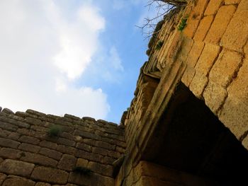 Low angle view of historical building against sky