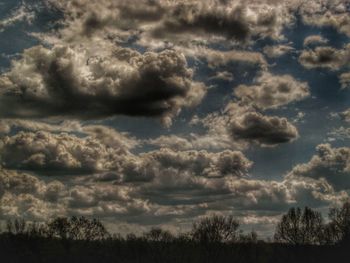 Low angle view of storm clouds in sky