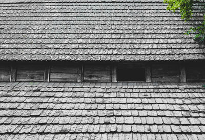 Low angle view of roof of building