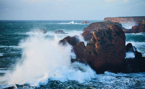 Panoramic view of sea against sky