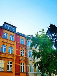 Low angle view of building against clear sky