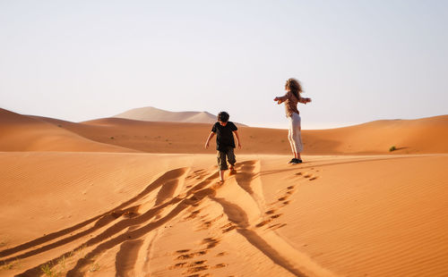 Full frame shot of sand dune in desert