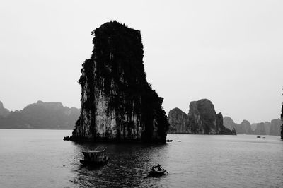 Rock formations in sea