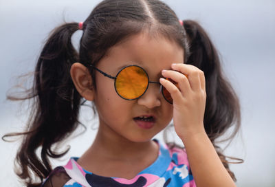 Close-up portrait of a girl