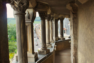 View of the levels of the porta nigra, a well preserved roman portal in trier,  germany