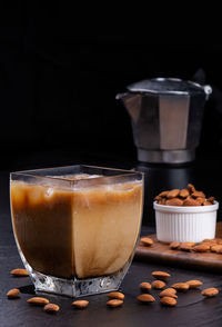 Close-up of coffee cup on table