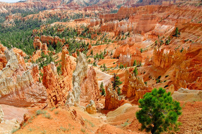 Rock formations on landscape