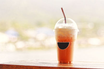 Close-up of coffee on table