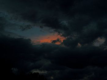 Low angle view of storm clouds in sky