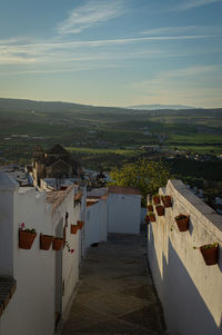 View from the village over the countryside in the morning