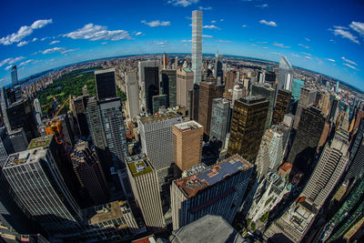 High angle view of cityscape