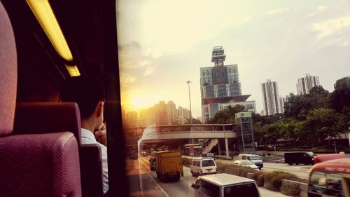 View of cars on road