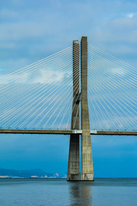 View of bridge over sea against sky