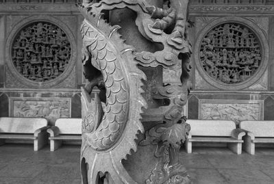 Sculpture of buddha in building