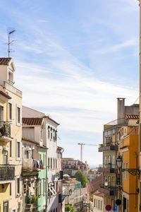 Colorful old street in lisbon, portugal