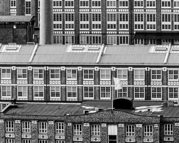 Black and white depiction of old factory buildings in mölndal, sweden,