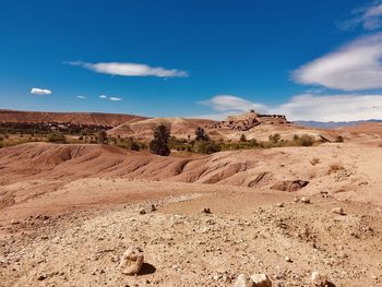 Scenic view of desert against sky