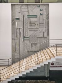 Directly above shot of staircase on building