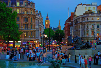 People walking in city