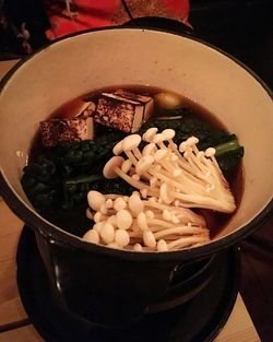 Close-up of soup in bowl