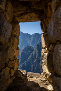 Rock formation against sky