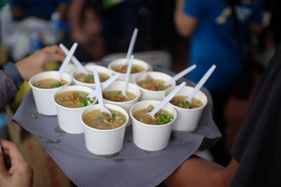 Group of people in restaurant