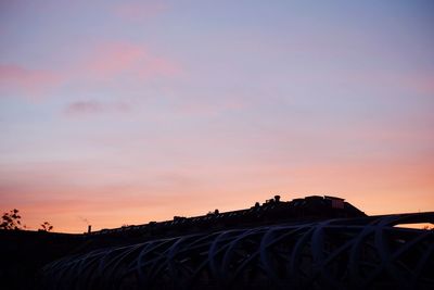 Low angle view of sky at sunset