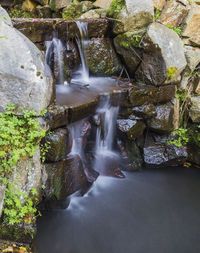 River flowing through rocks