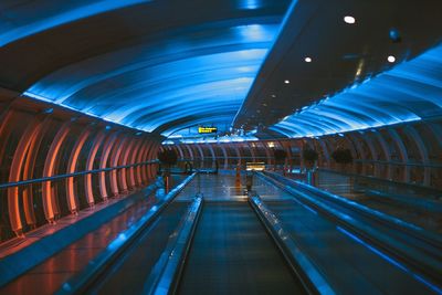 View of illuminated tunnel