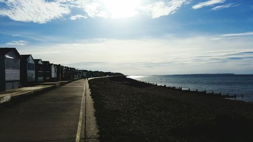 View of sea against cloudy sky