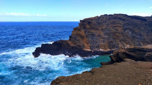 Rock formations at seaside