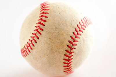 Close-up of ball on white background