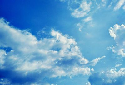 Low angle view of clouds in sky