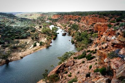 River flowing through rocks