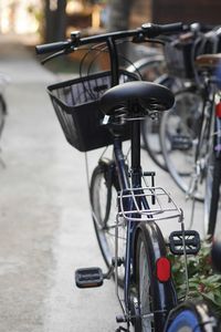 Bicycle in parking lot