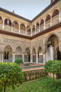 Patio de las doncellas  - courtyard of the maidens in alcazar of seville, seville, spain